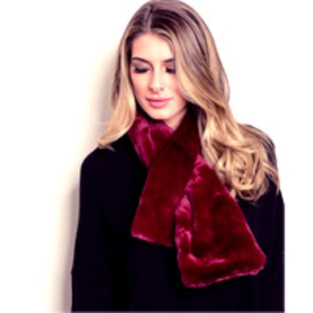 Plush faux fur scarf, ultra soft scarf